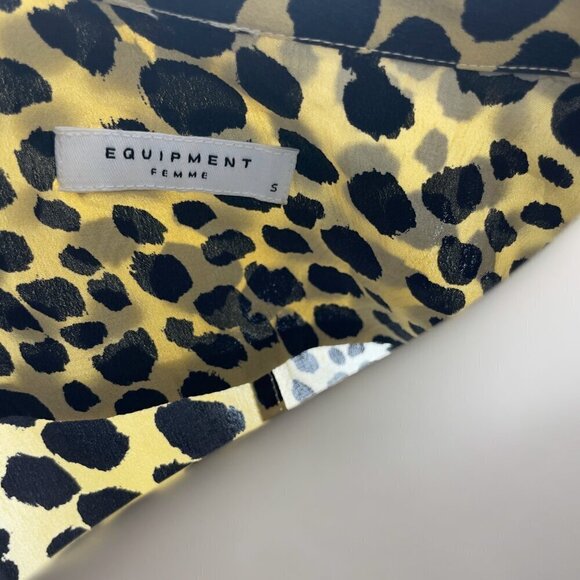 EQUIPEMENT Lucinda 100% Silk Luxury Leopard Sleeveless Pockets Shirt Dress sz‎ S - Picture 7 of 7